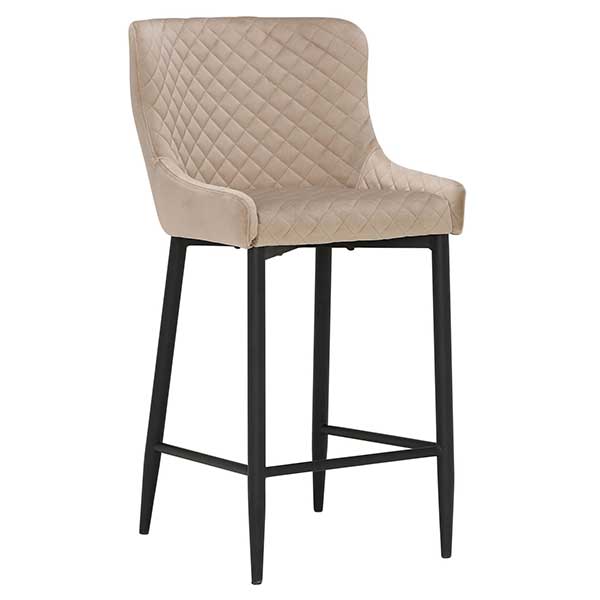 Rivington Fabric Bar Stool  Taupe
