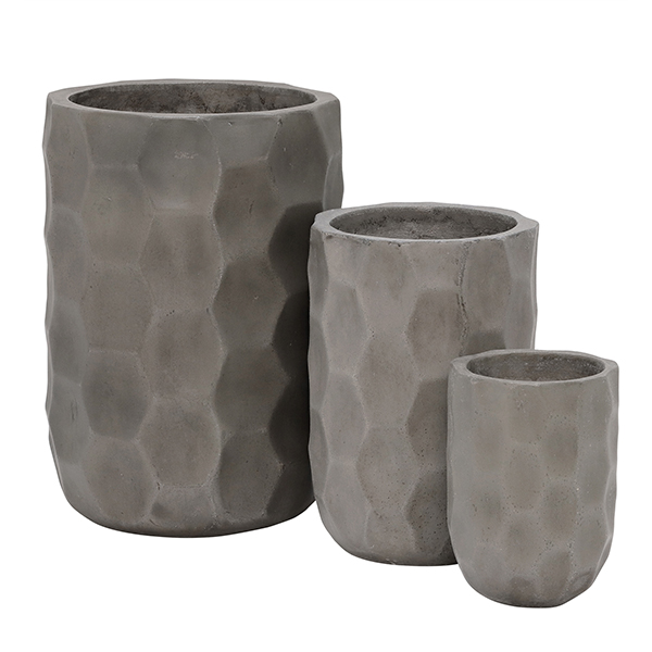 Geradis Set of 3 Pots  Concrete