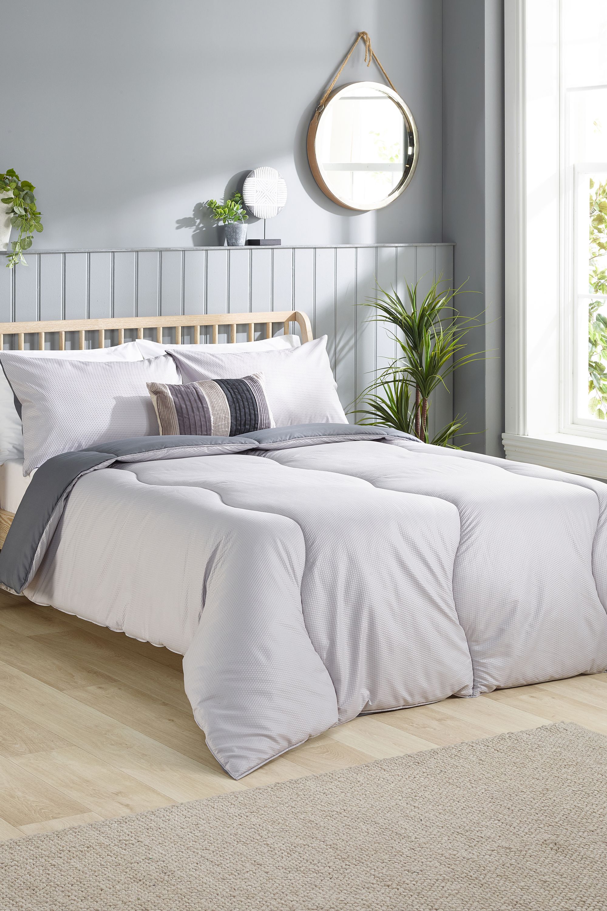 Slumberdown Coverless Comfort Printed Embossed Waffle 4.5 Tog Duvet