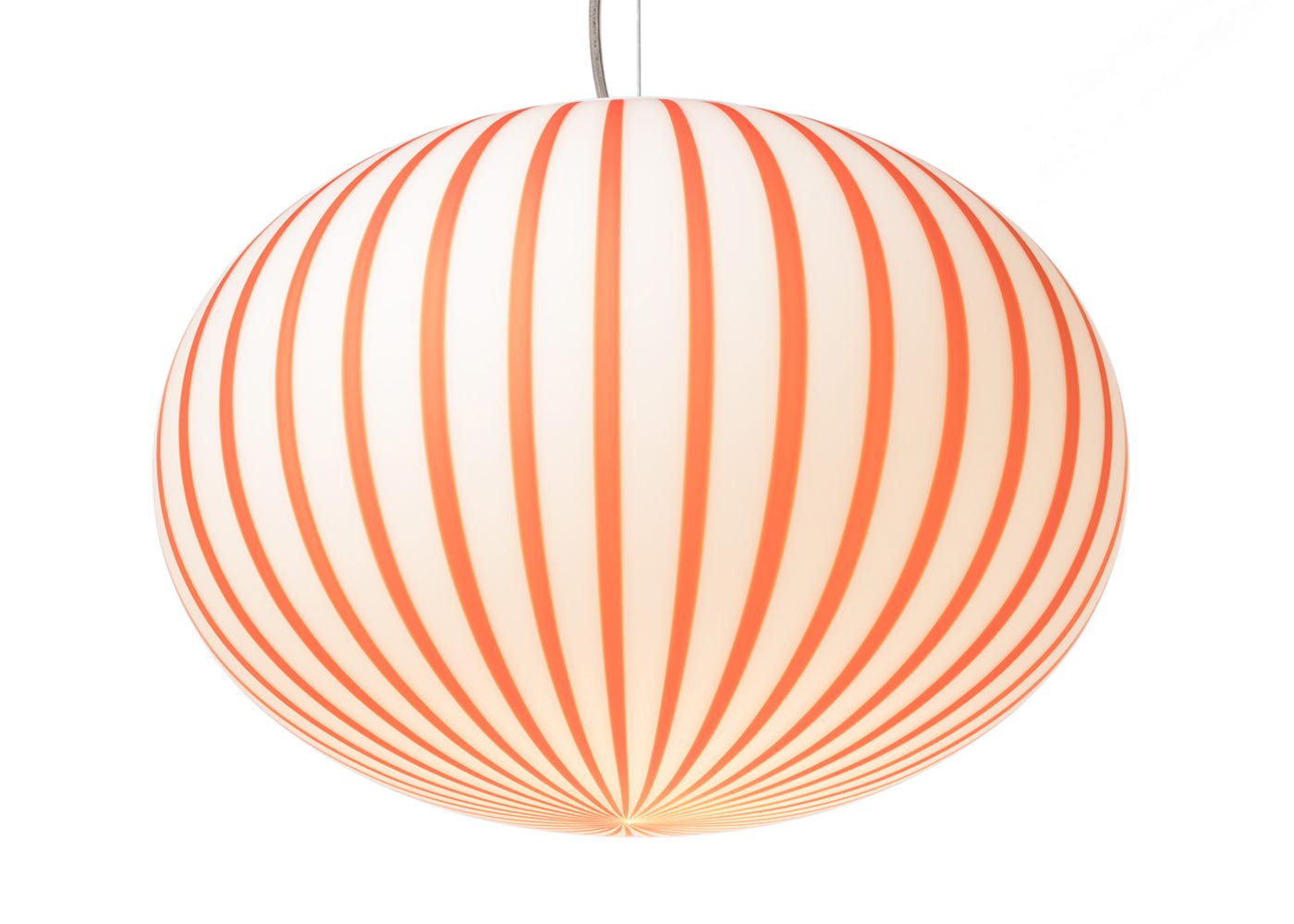 Established & Sons Filigrana S4 Ellipse Pendant Light White/Red