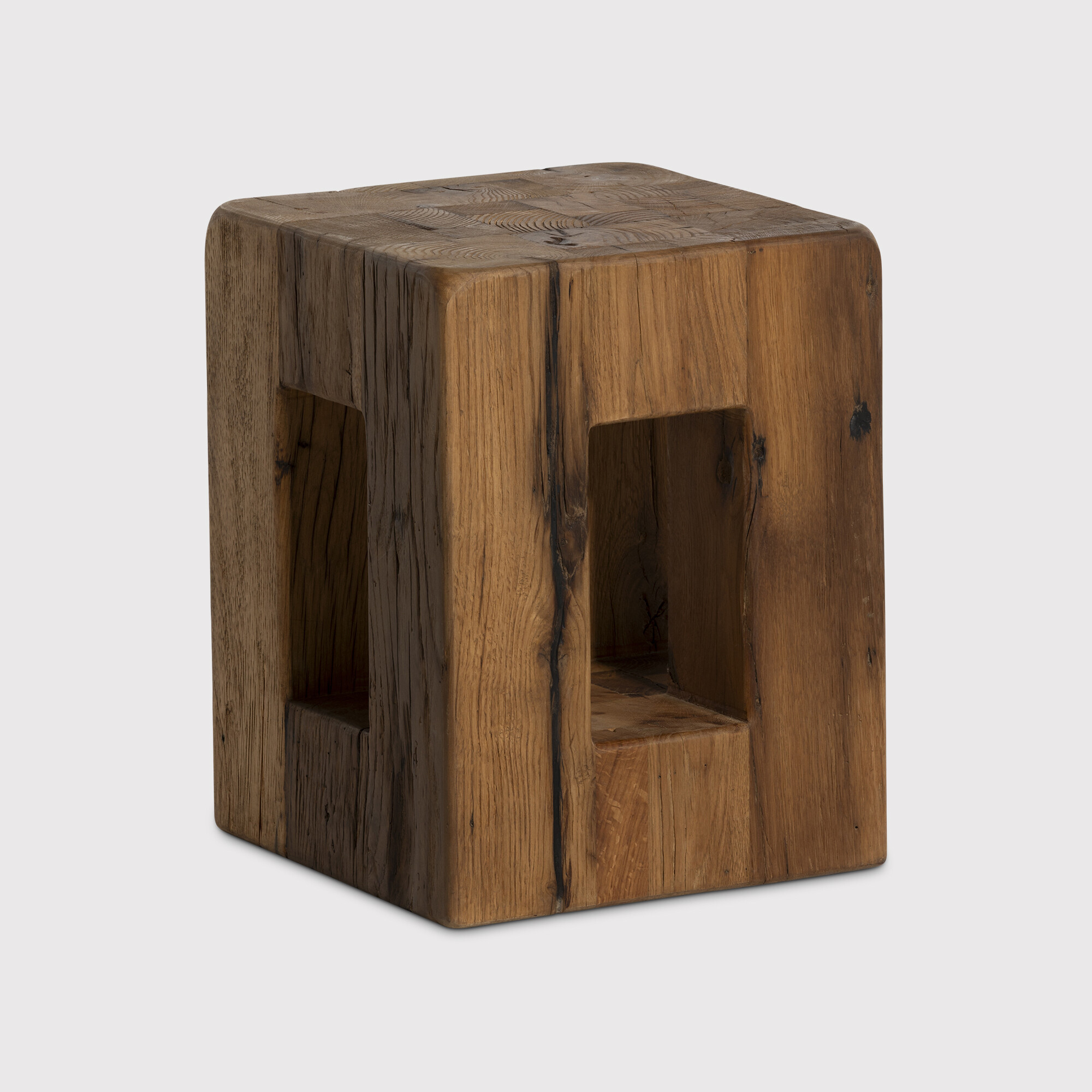 Strath Stool 35x35x45cm, Brown Oak | Barker & Stonehouse