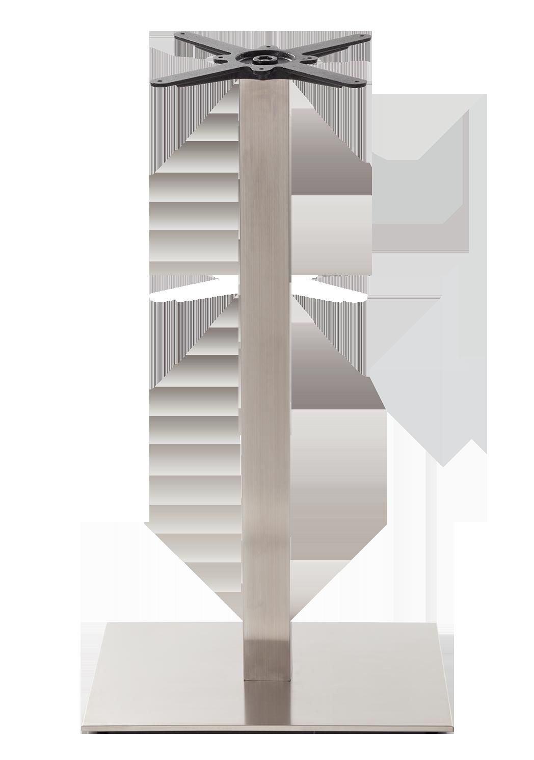 netfurniture Rectangular s/steel table base - Single 1050 mm in Silver