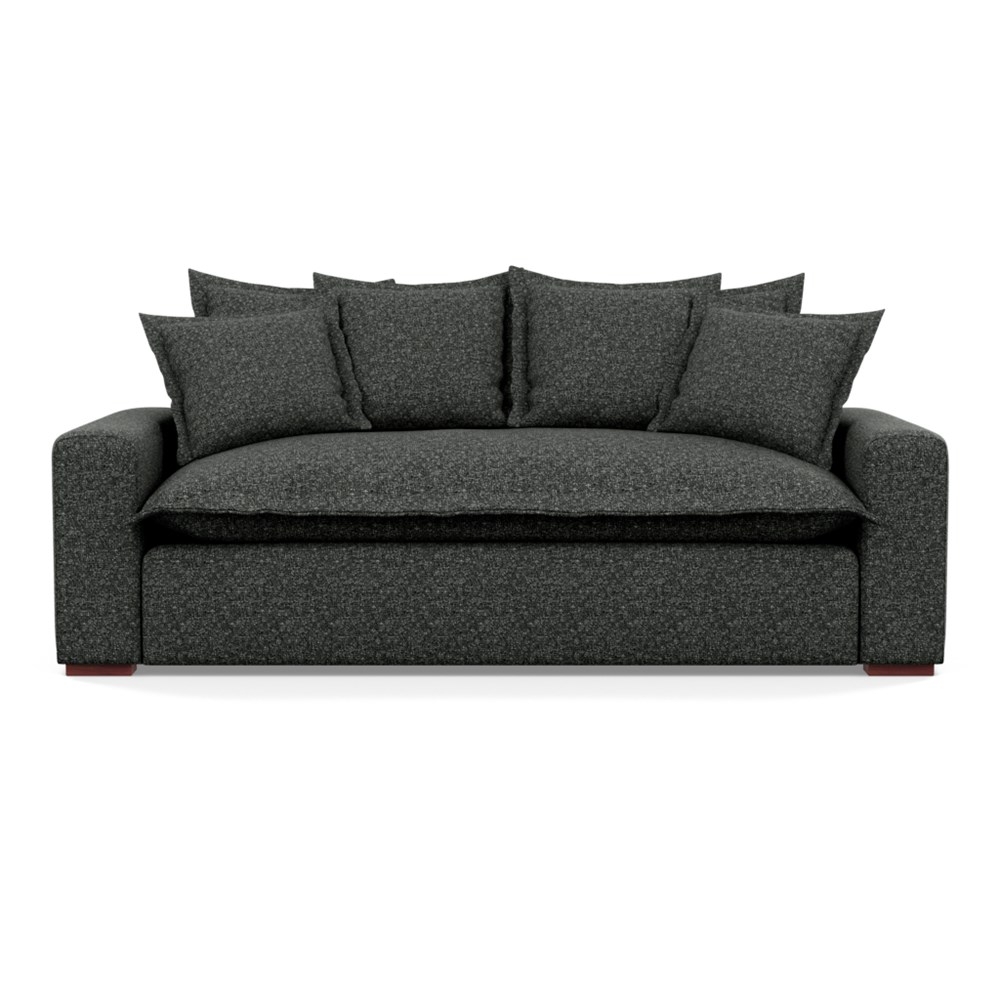 Heal's Brompton 3 Seater Sofa Brecon Charcoal Walnut Stain Feet