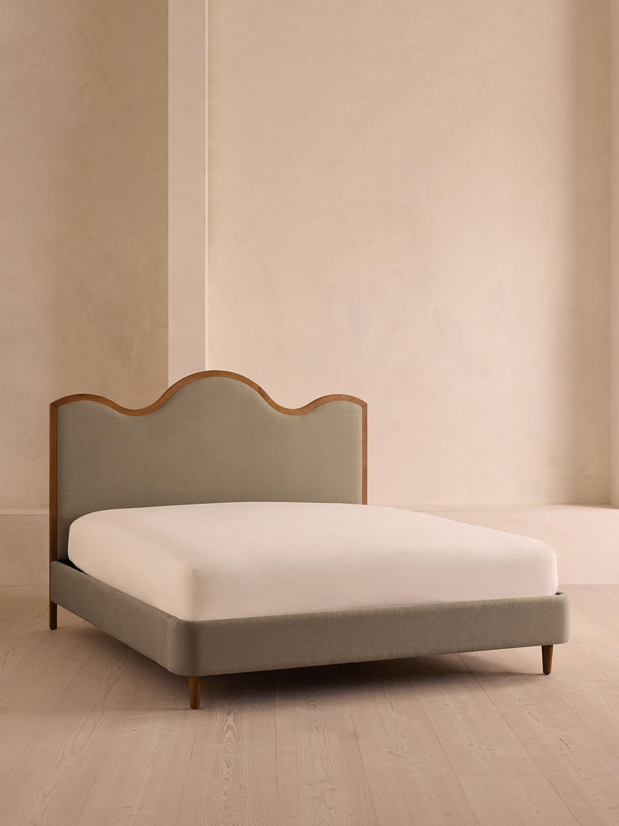 Aubrey Bed, Superking, Linen, Mushroom