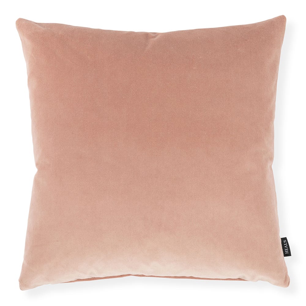 Heal's Velvet Cushion Dusky Pink 45 x 45cm 2