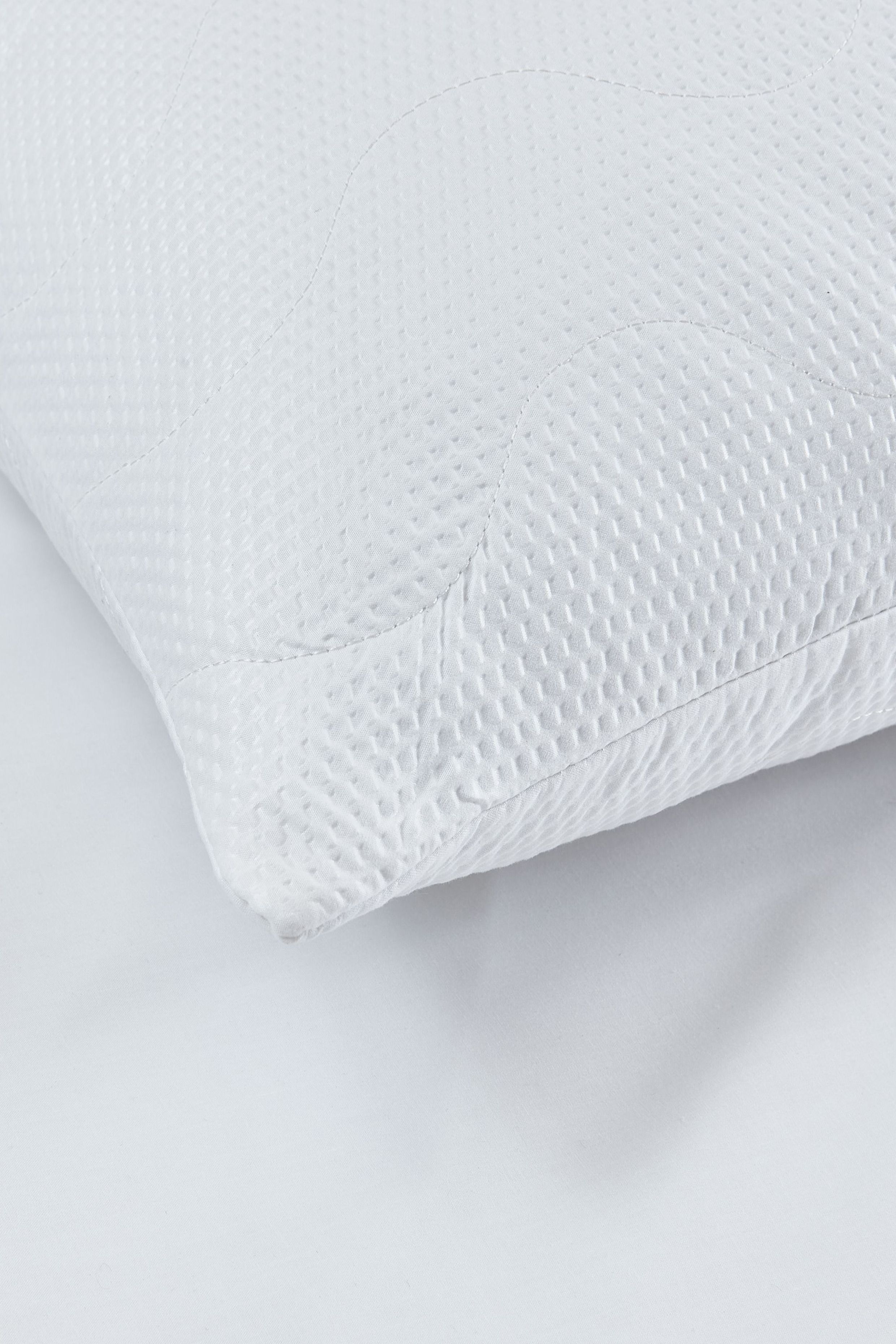 Catherine Lansfield 'Luxury Quilted Comfort' Embossed Pillow Pair in White 3