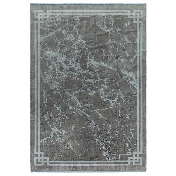 Zadana Rug  Silver with border