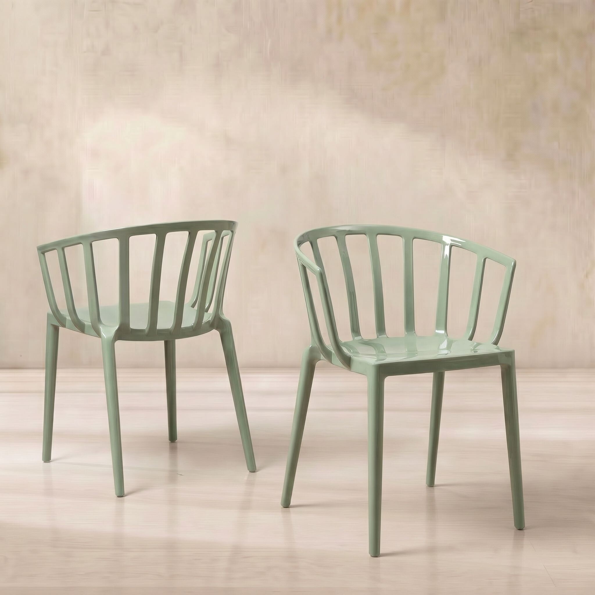 Kartell Venice Dining Chair, Green Plastic | Barker & Stonehouse