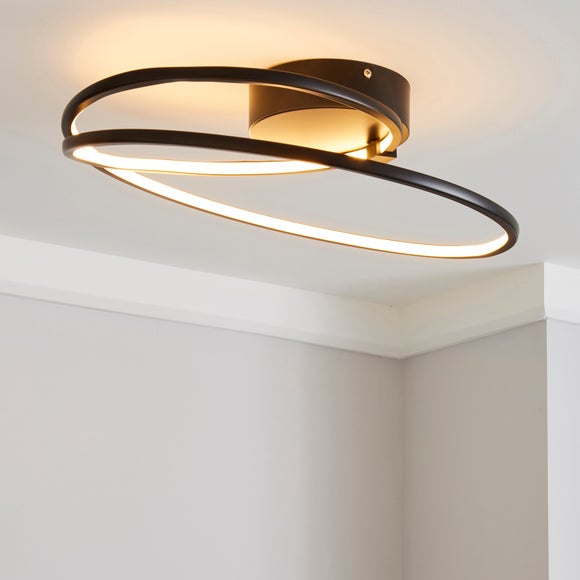 Menton Integrated LED Swirl Flush Ceiling Light