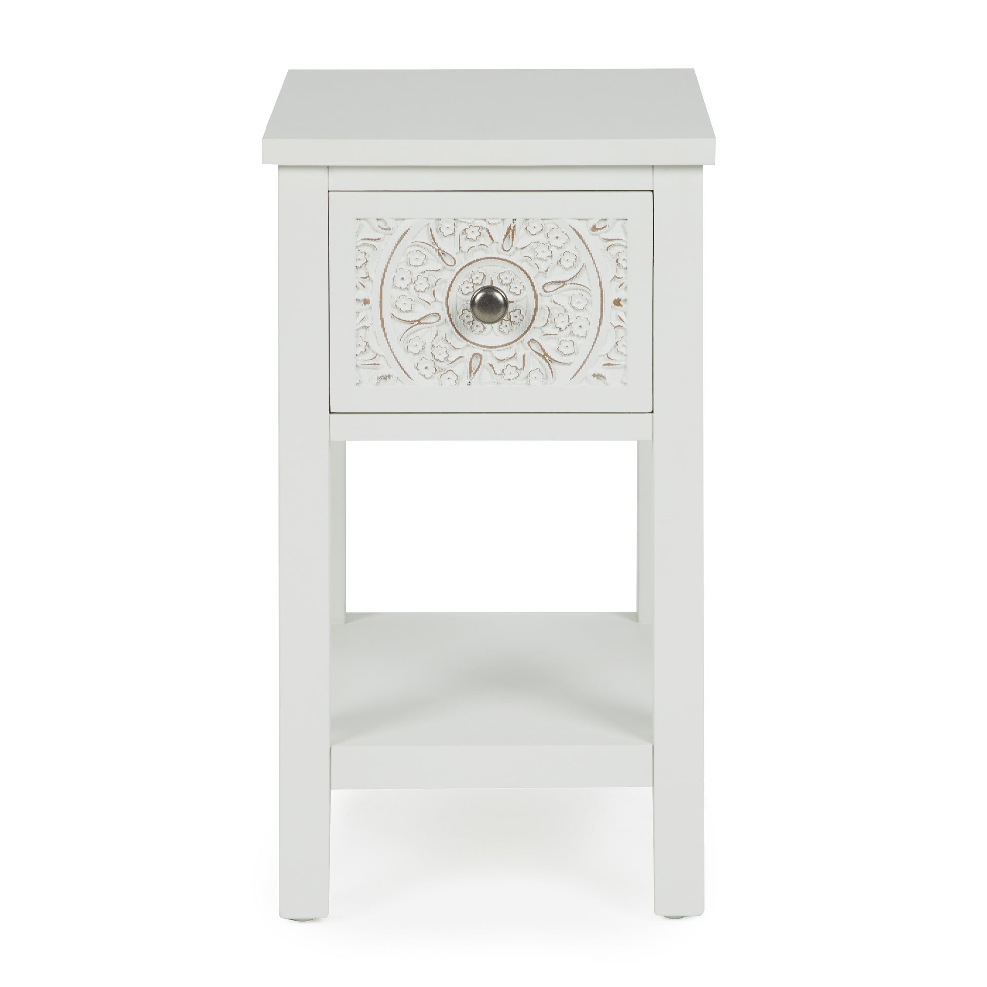Samira 1 Drawer Bedside Table White