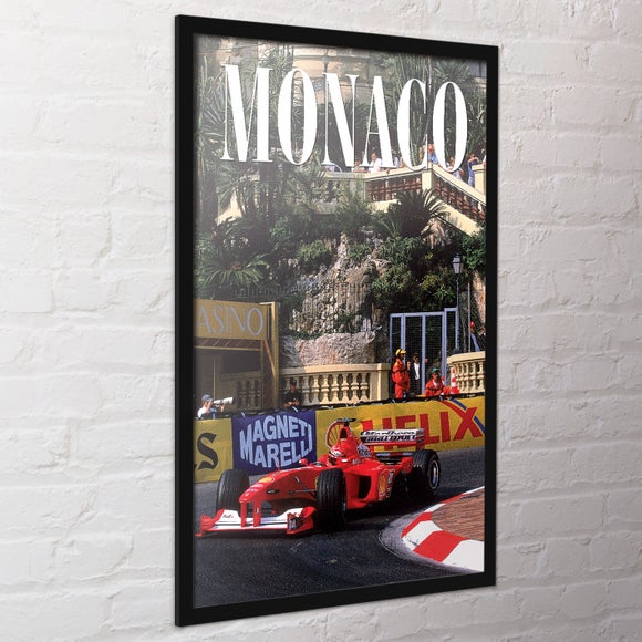 Monaco Race Framed Poster Print