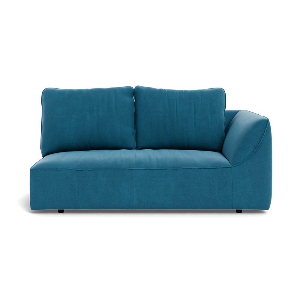 Heal's Morven Right Hand Facing 2 Seater Unit Smart Velvet Ocean