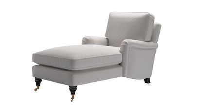 Bluebell Chaise Armchair in Dove Smart Velvet - sofa.com