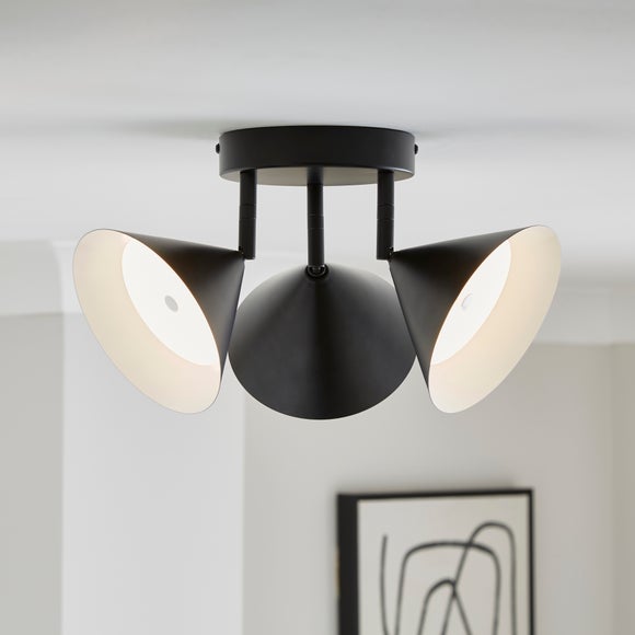 Edited Life Industrial 3 Light Adjustable LED Cone Spotlight