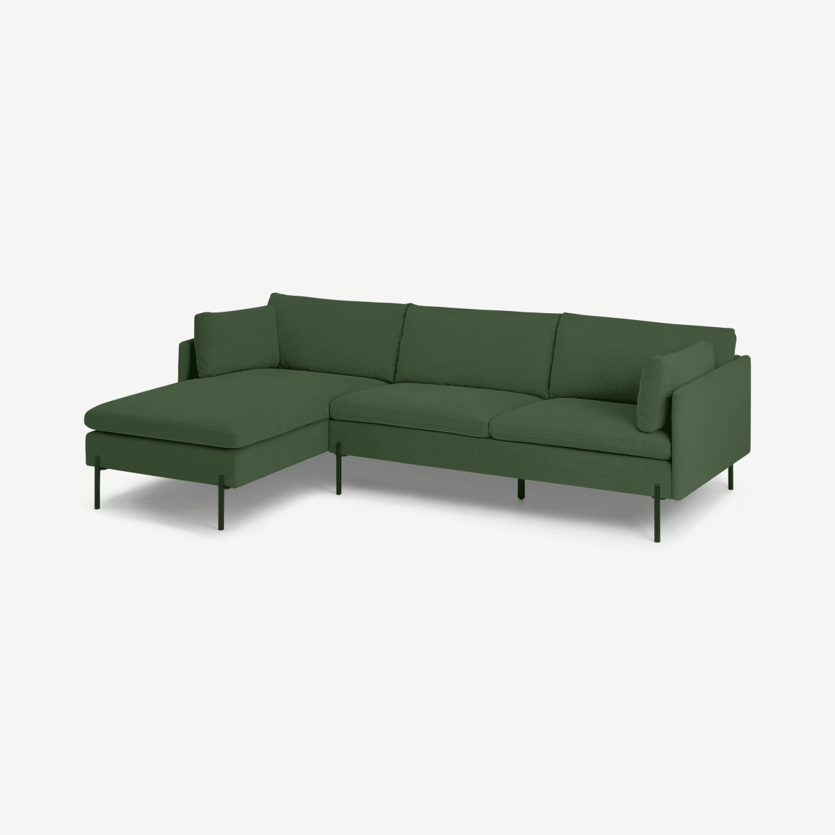 Zarina Left Hand Facing Chaise End Sofa, Meadow Corduroy Velvet