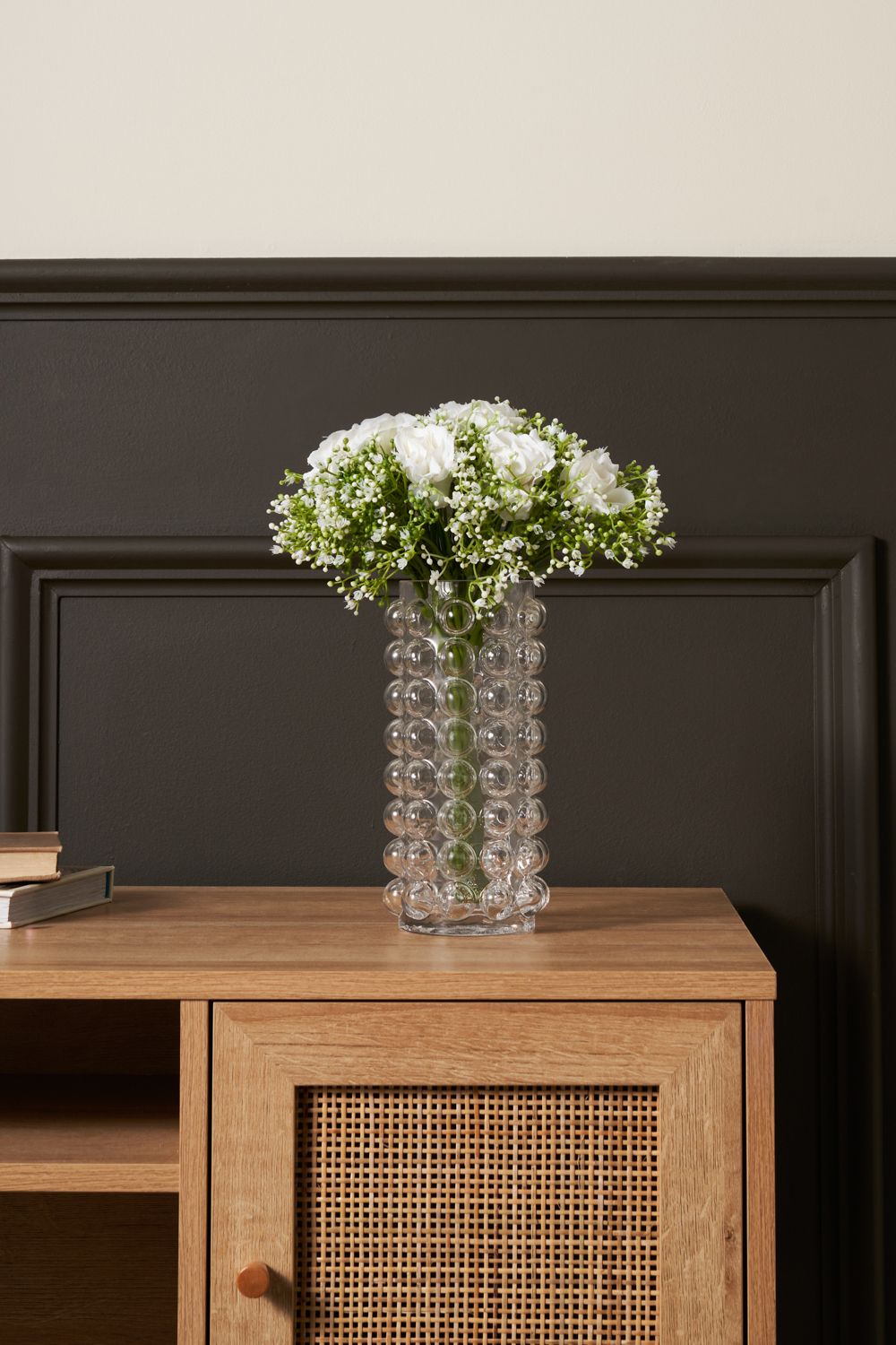 BHS Small Clear Bobble Glass Vase