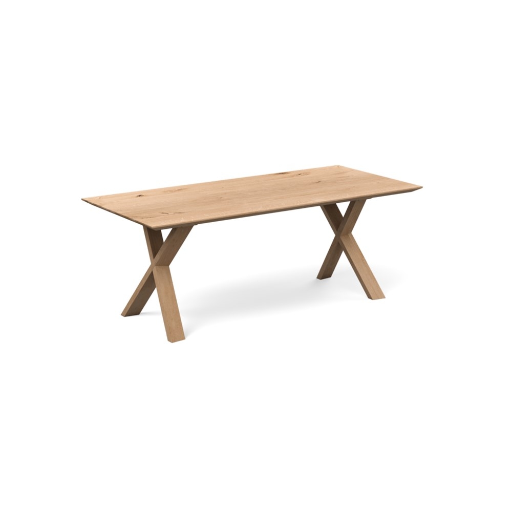 Heal's Oslo Table 220x100cm Blonde Oak Chamfered Edge Filled
