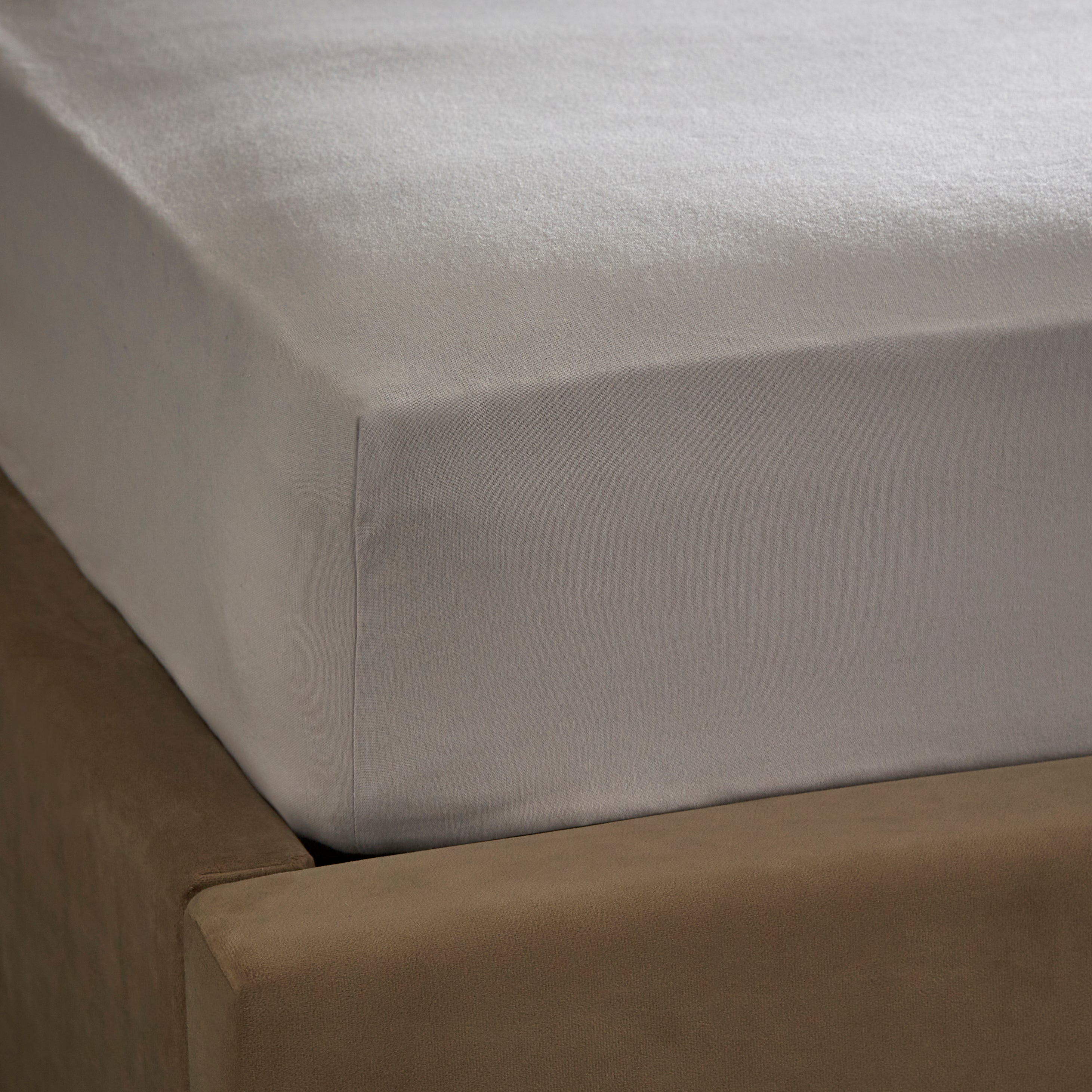 Dorma Premium 100% Brushed Cotton 32cm Fitted Sheet Grey