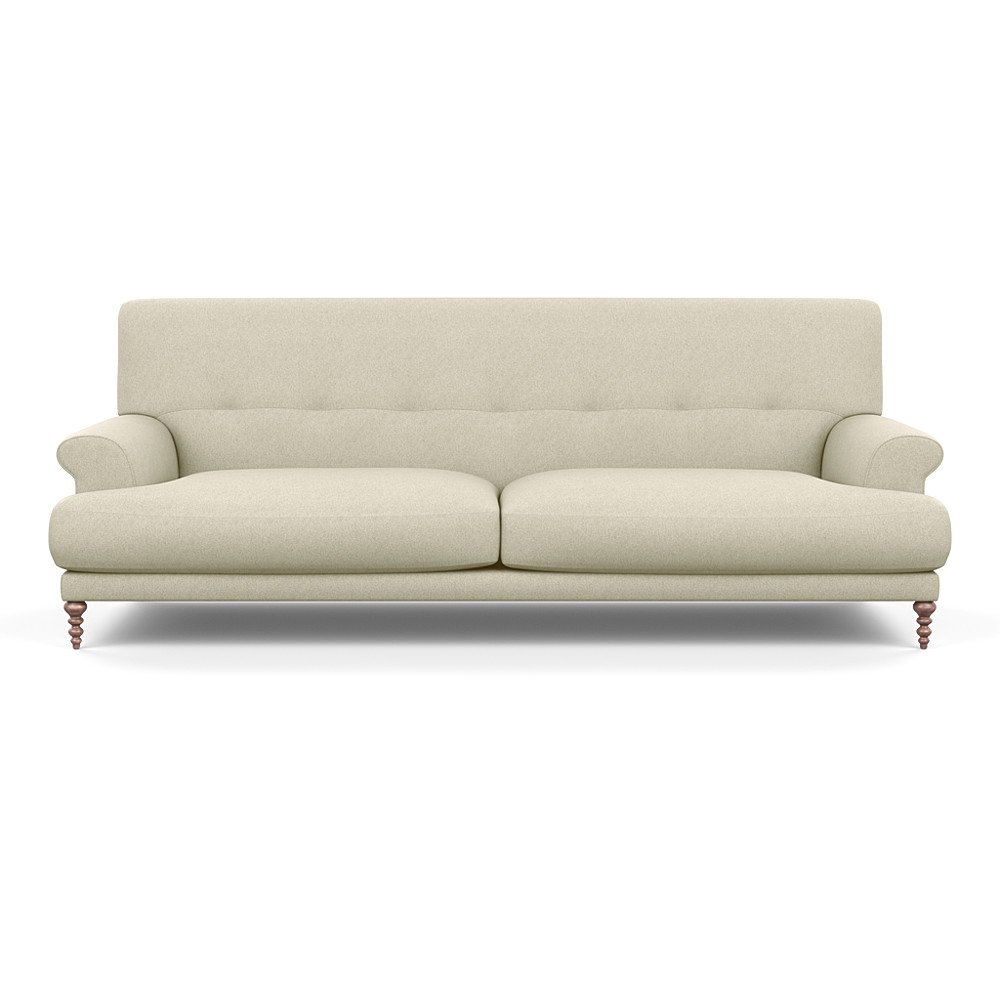 SCP Oscar 3 Seater Informal Sofa Cotton Grain Walnut Feet