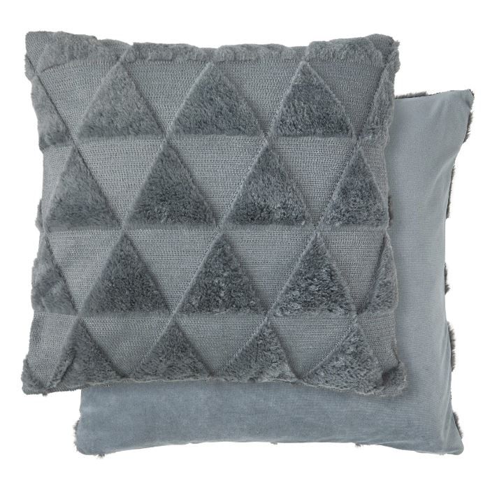 New Edge Blinds Newton Triangle Collection Soft Touch Cushion Cover in Grey