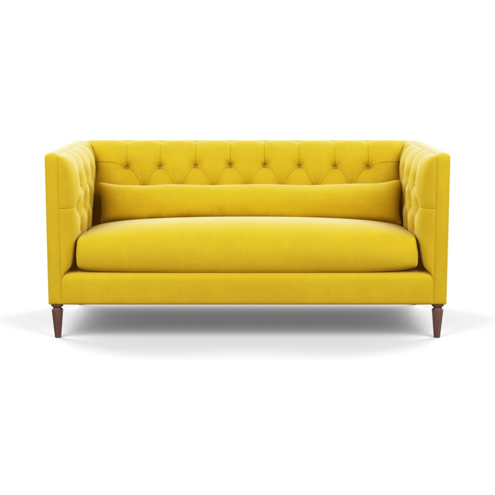 Heal's Balmoral 3 Seater Sofa Varese Velvet Alchemilla Walnut Feet