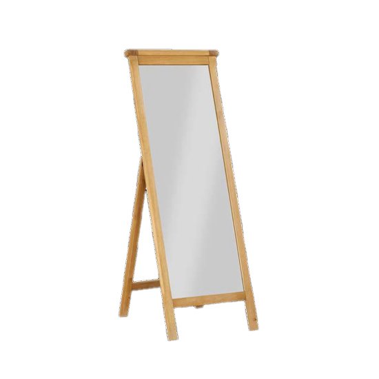 Tertia Dressing Cheval Mirror With Oak Frame