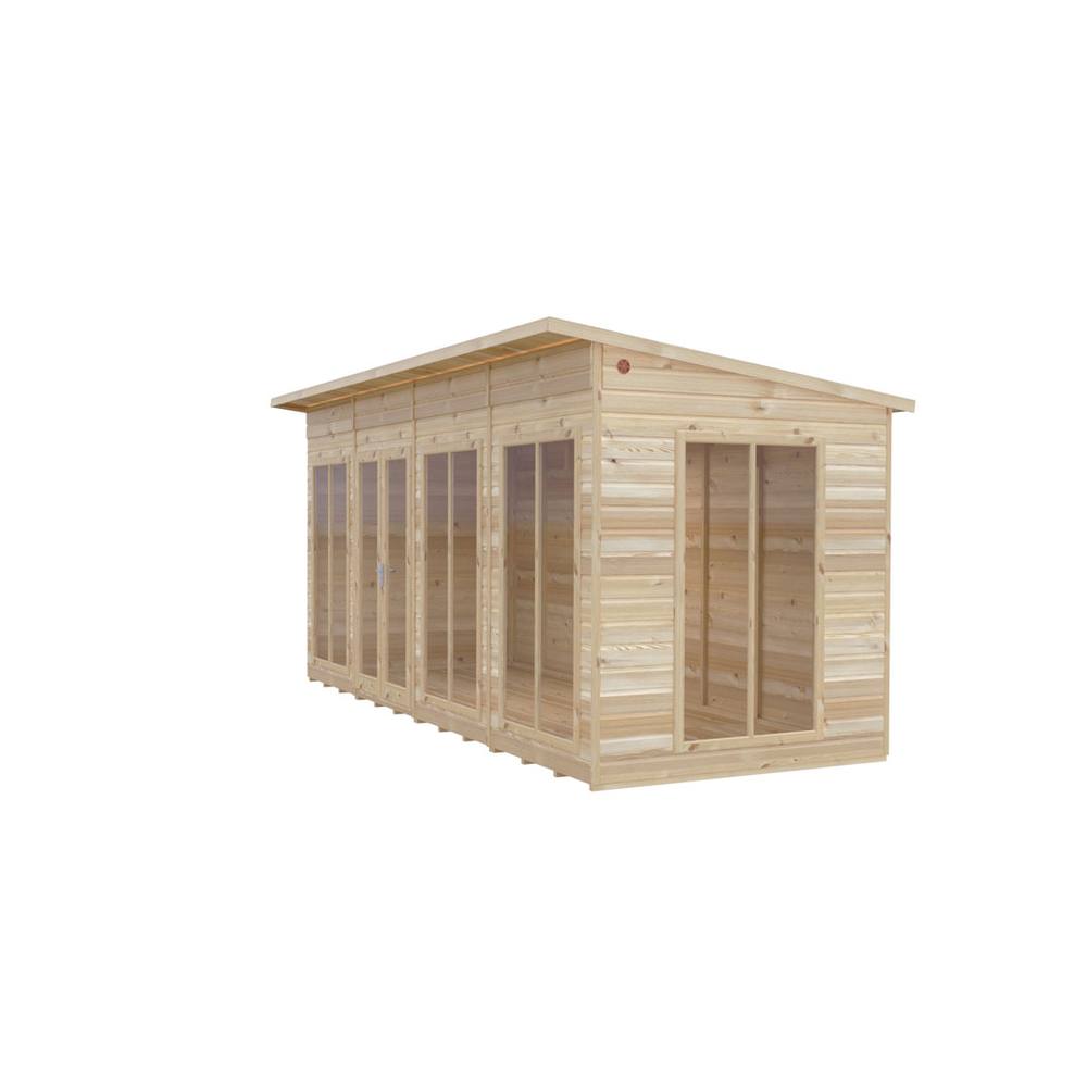 Shires Lela 16x6 Summerhouse - L185.8 x W476 x H228.4 cm in Light Brown 4