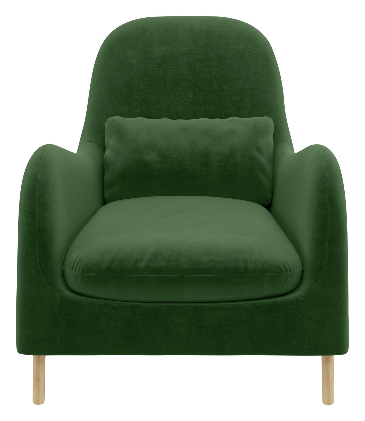 Habitat Smithfield Moss Green Velvet Armchair