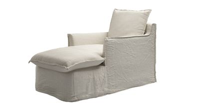 Isaac Chaise Armchair in Canvas Pure Belgian Linen - sofa.com