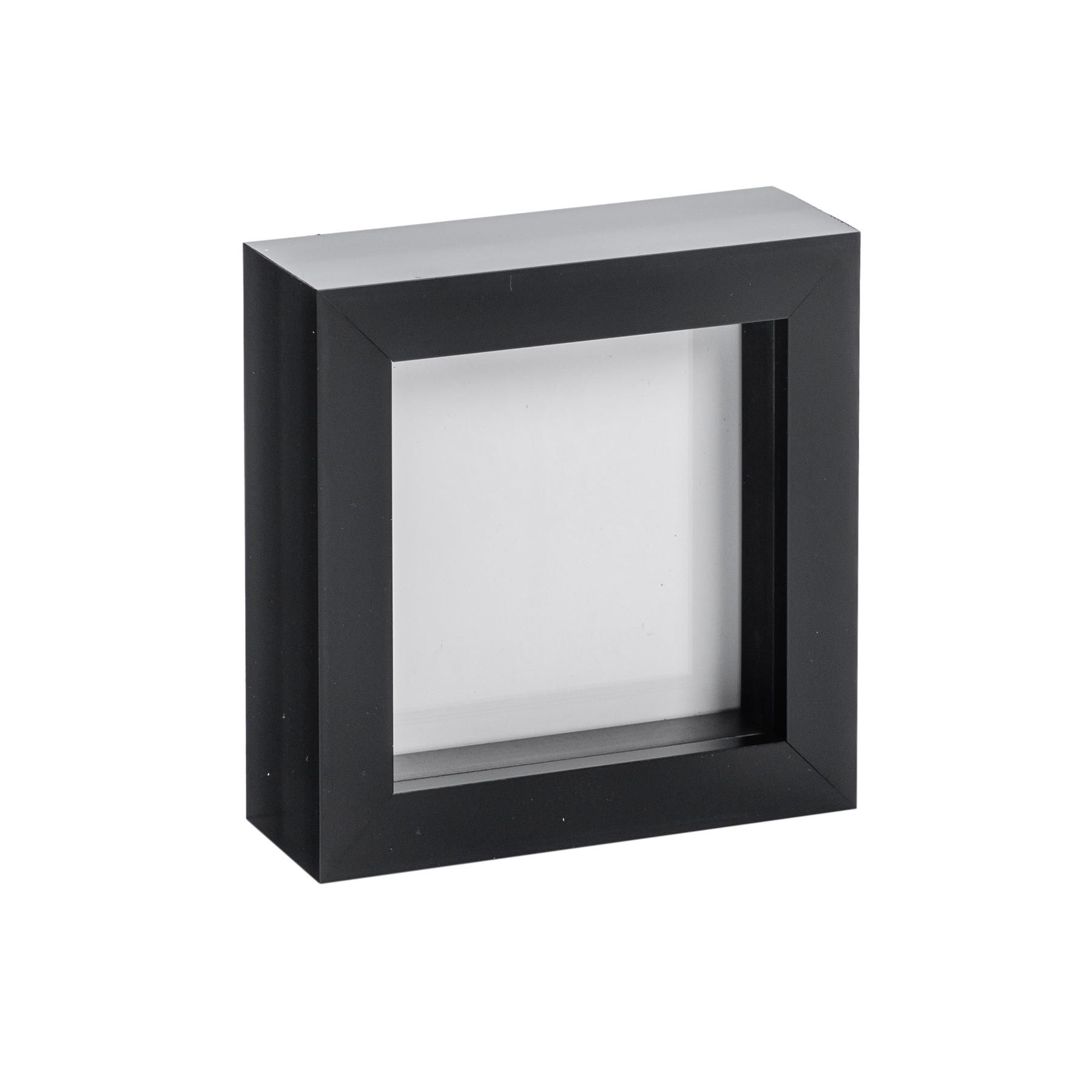Nicola Spring 3D Box Photo Frame - 4 x 4" in Black