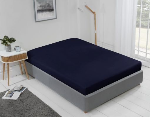 New Edge Blinds Brights Collection Non Iron Fitted Sheet in Blue