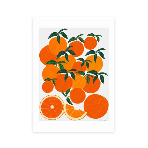 East End Prints Orange Harvest Print