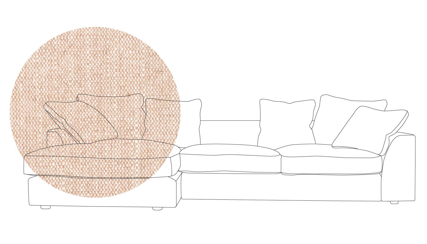 Heal's Cumulus Left Hand Facing Corner Sofa In Broad
