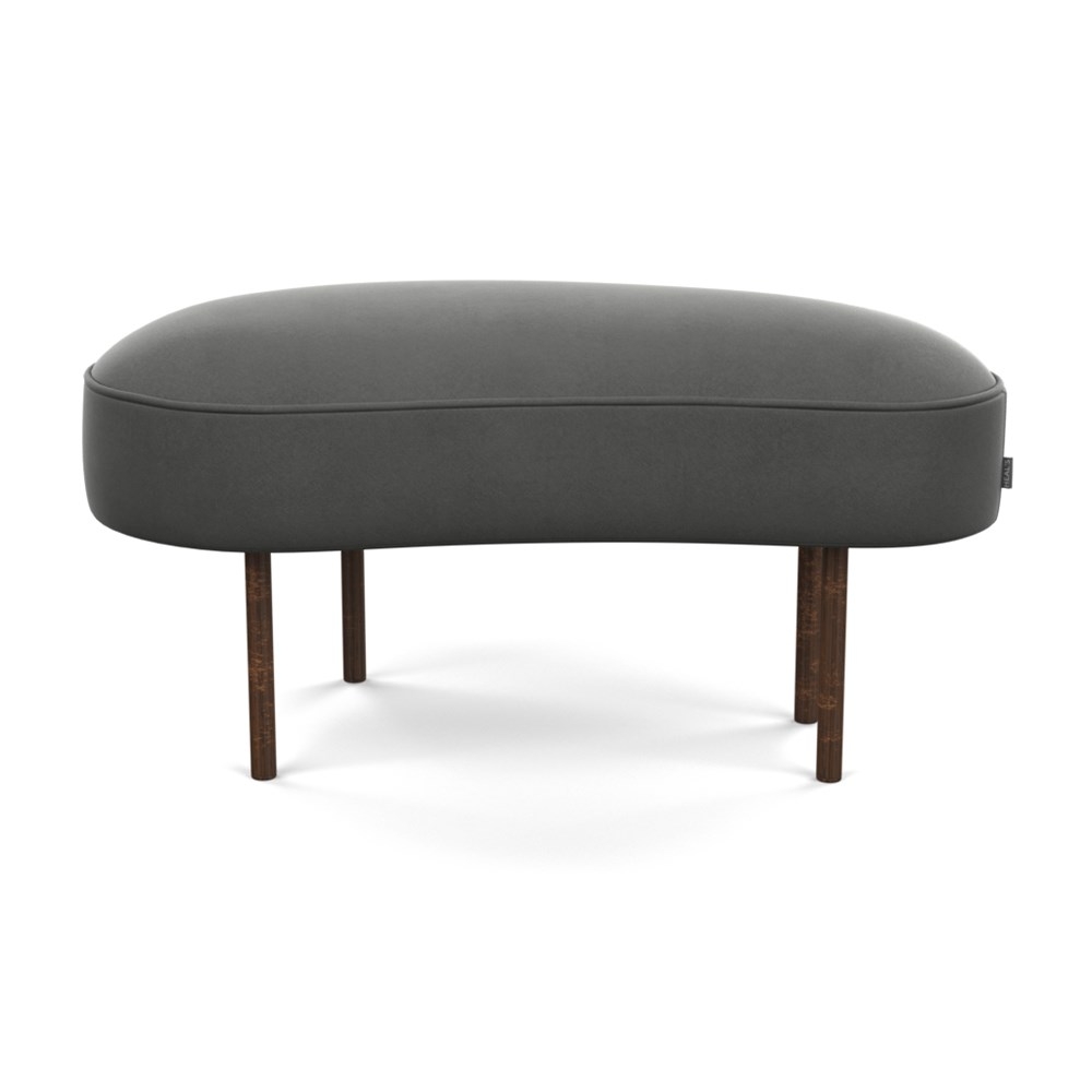 Heal's Isola Small Ottoman Nobilis Velvet Dolphin Bronze Feet