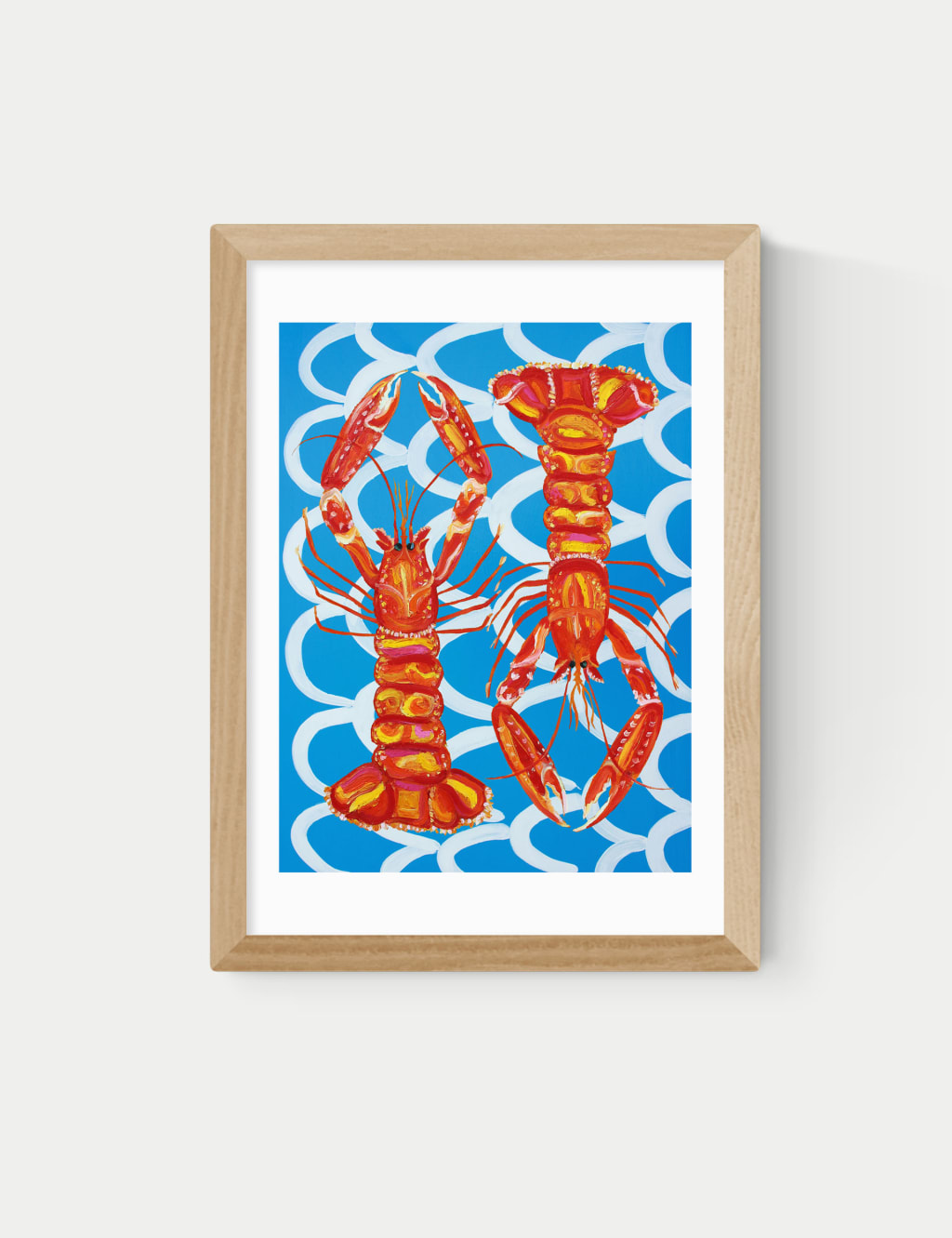 East End Prints Langoustines Framed Art Natural