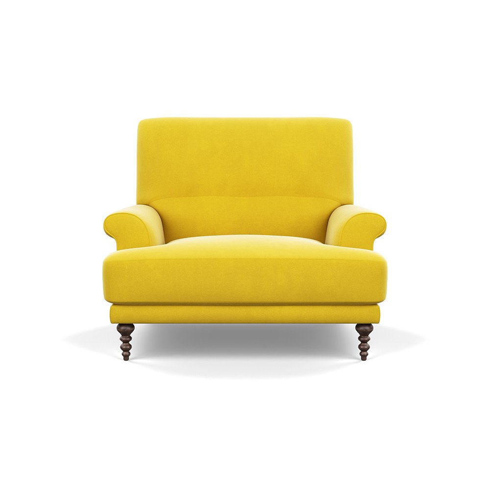 SCP Oscar Informal Armchair Varese Velvet Alchemilla Walnut Feet