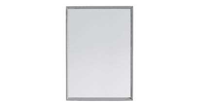 Milton Large Rectangle Wall Mirror with Grey Frame - sofa.com