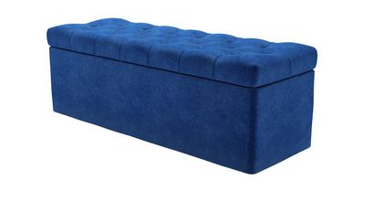 Valentin Storage Bench in Cobalt Smart Velvet - sofa.com