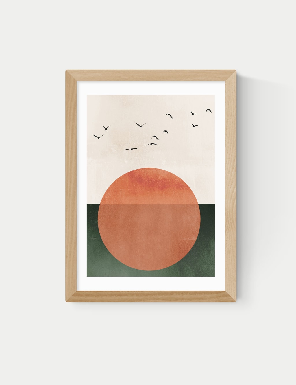 East End Prints Rising Sun Framed Art Natural