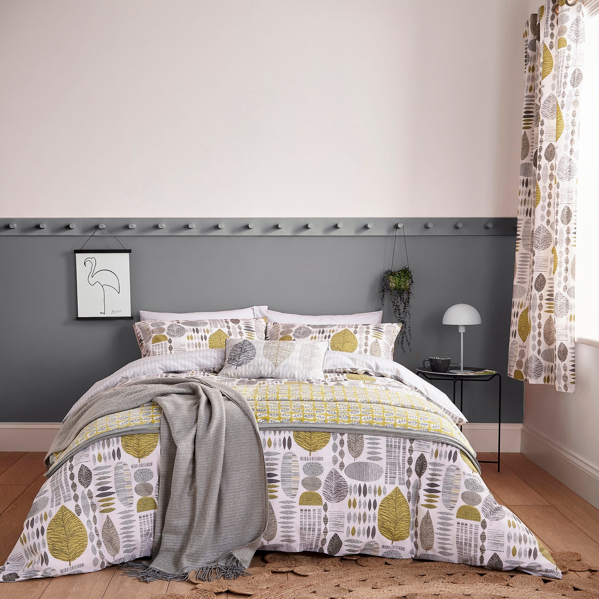 Helena Springfield Unna Grey Throw Grey, Yellow and White