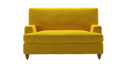 Isla Loveseat Sofabed in Canary Cotton Matt Velvet - sofa.com