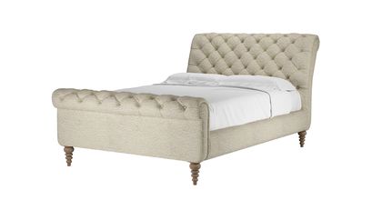Knightsbridge Double Bed in Alpaca Textured Boucle - sofa.com