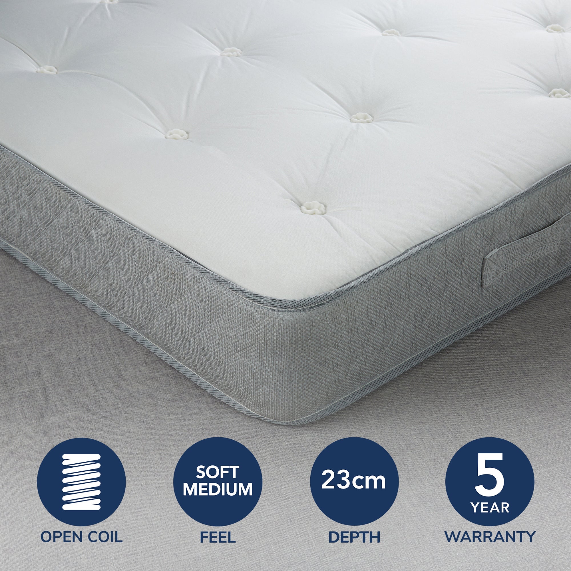 Fogarty Medium Firm Traditional Open Coil Mattress White