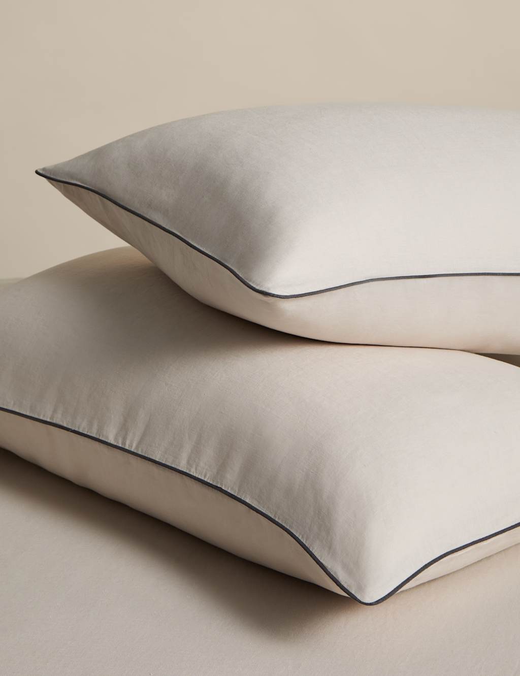 M&S 2 Pack Pure Linen 190gsm Pillowcases Linen