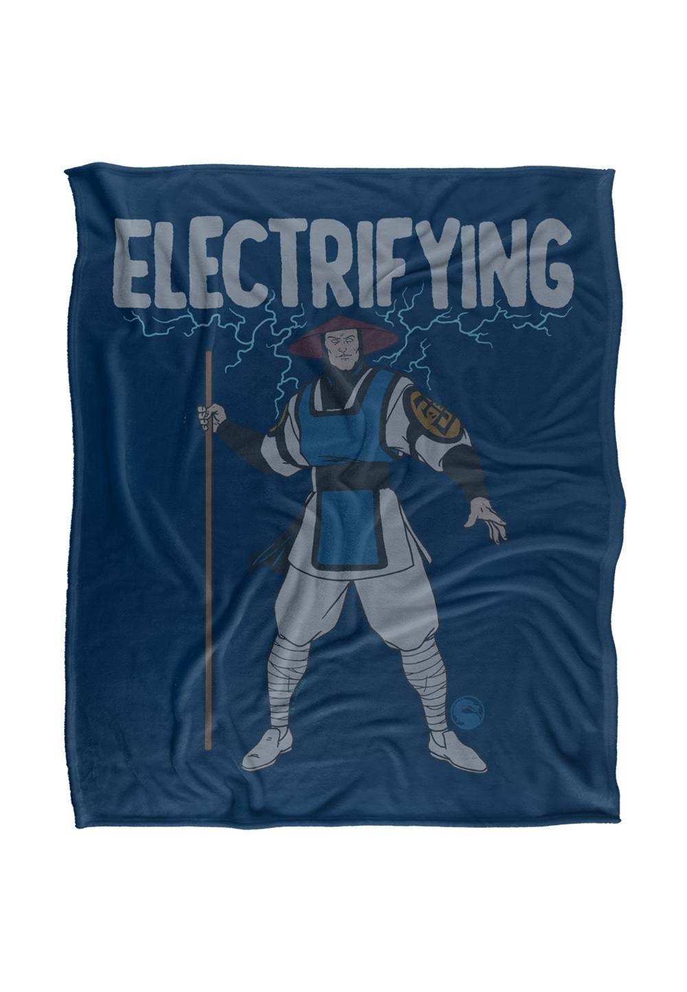 Warner Brothers Mortal Kombat Klassic Raiden Silky Touch Super Soft Throw Blanket in White