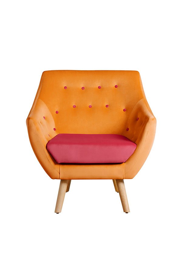 Poet Armchair, Luxor Orange Two Tones