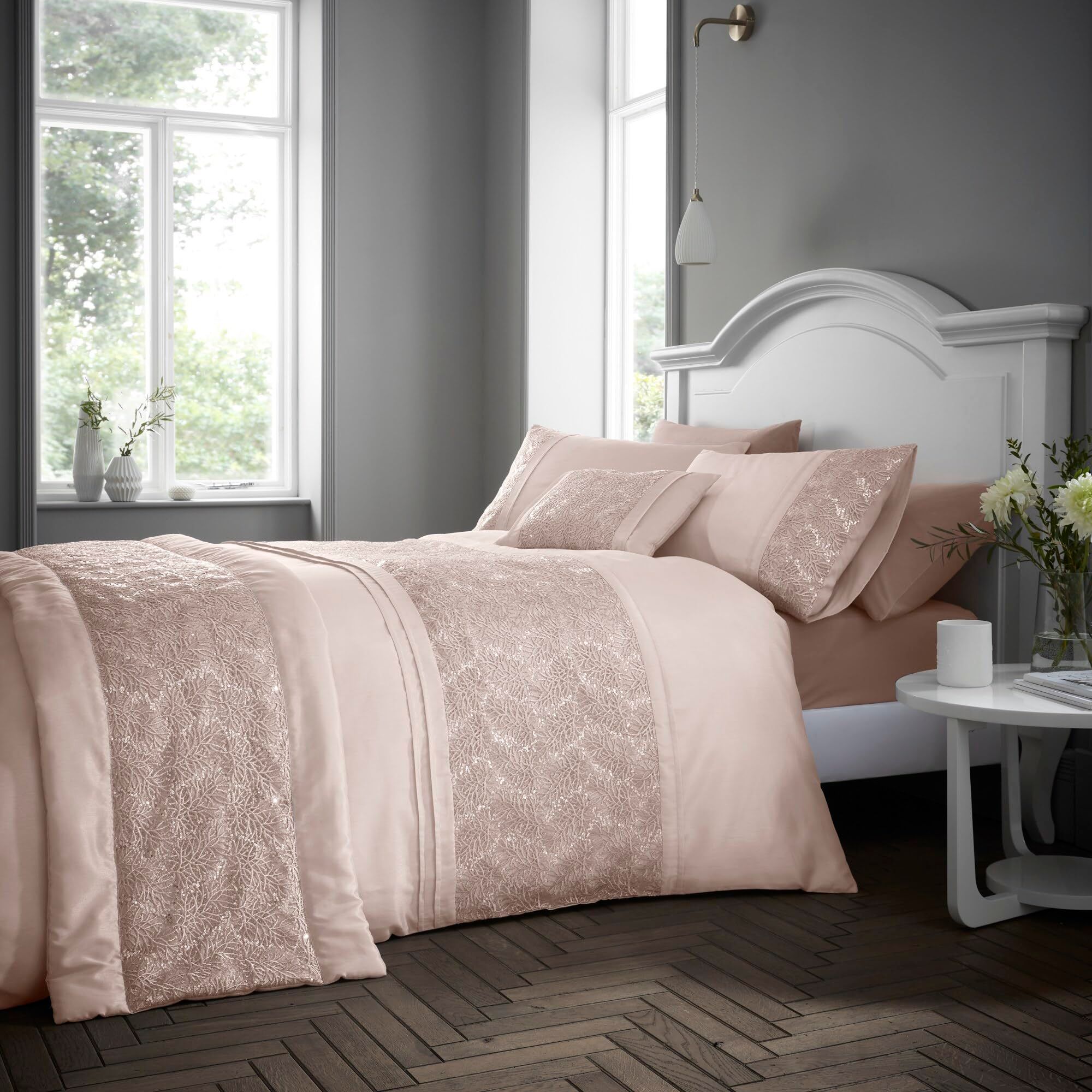 Portfolio Home Rouen Duvet Cover Set in Pink