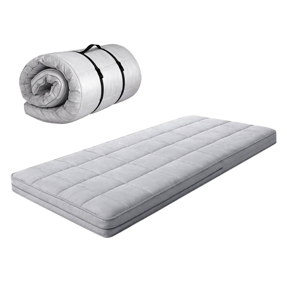 Nordara Lavio 10cm Roll-Up Folding Floor Mattress Topper for Caravan/Camper in Grey