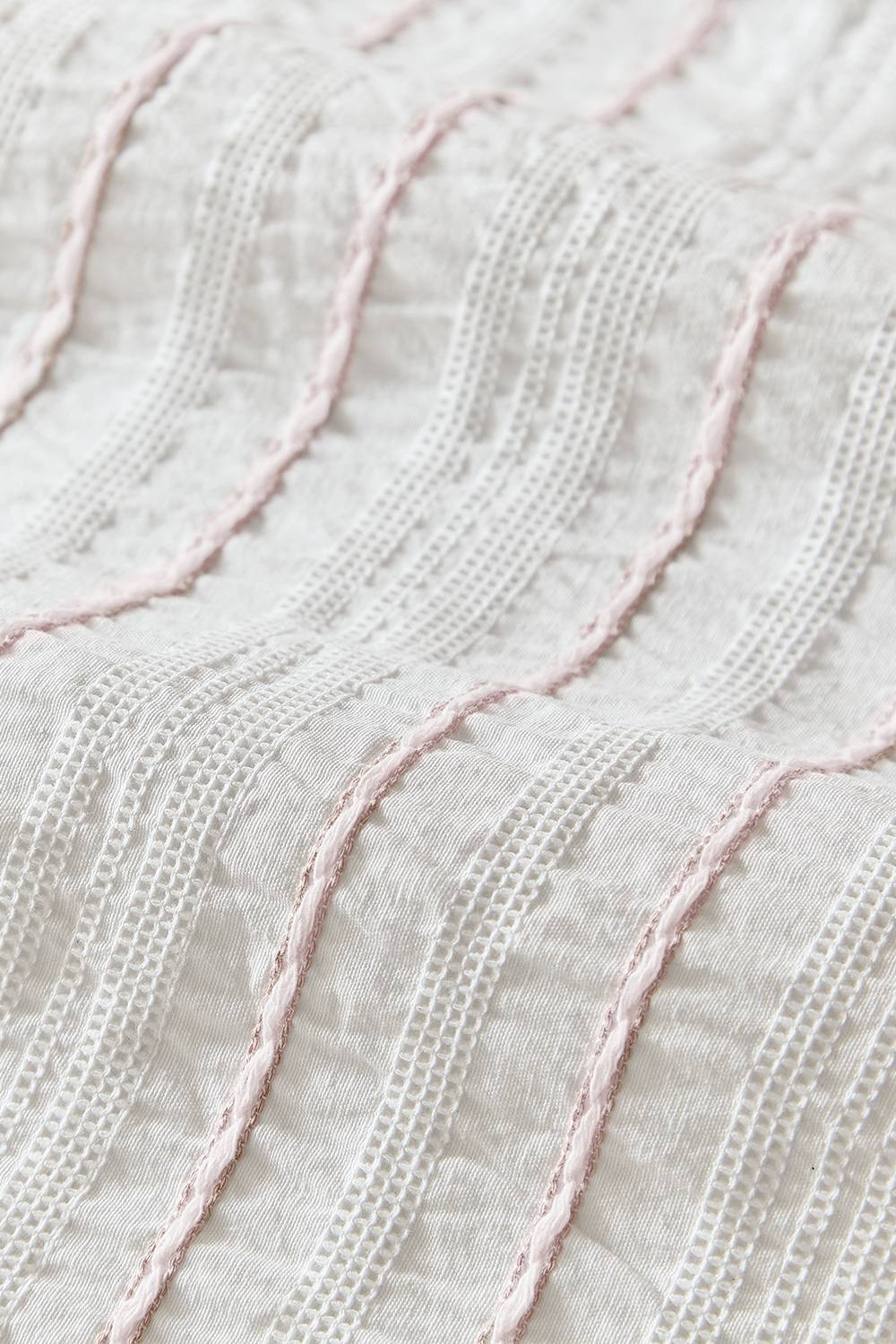 Helena Springfield 'Waffle Stripe' Duvet Cover Set in Pink 4