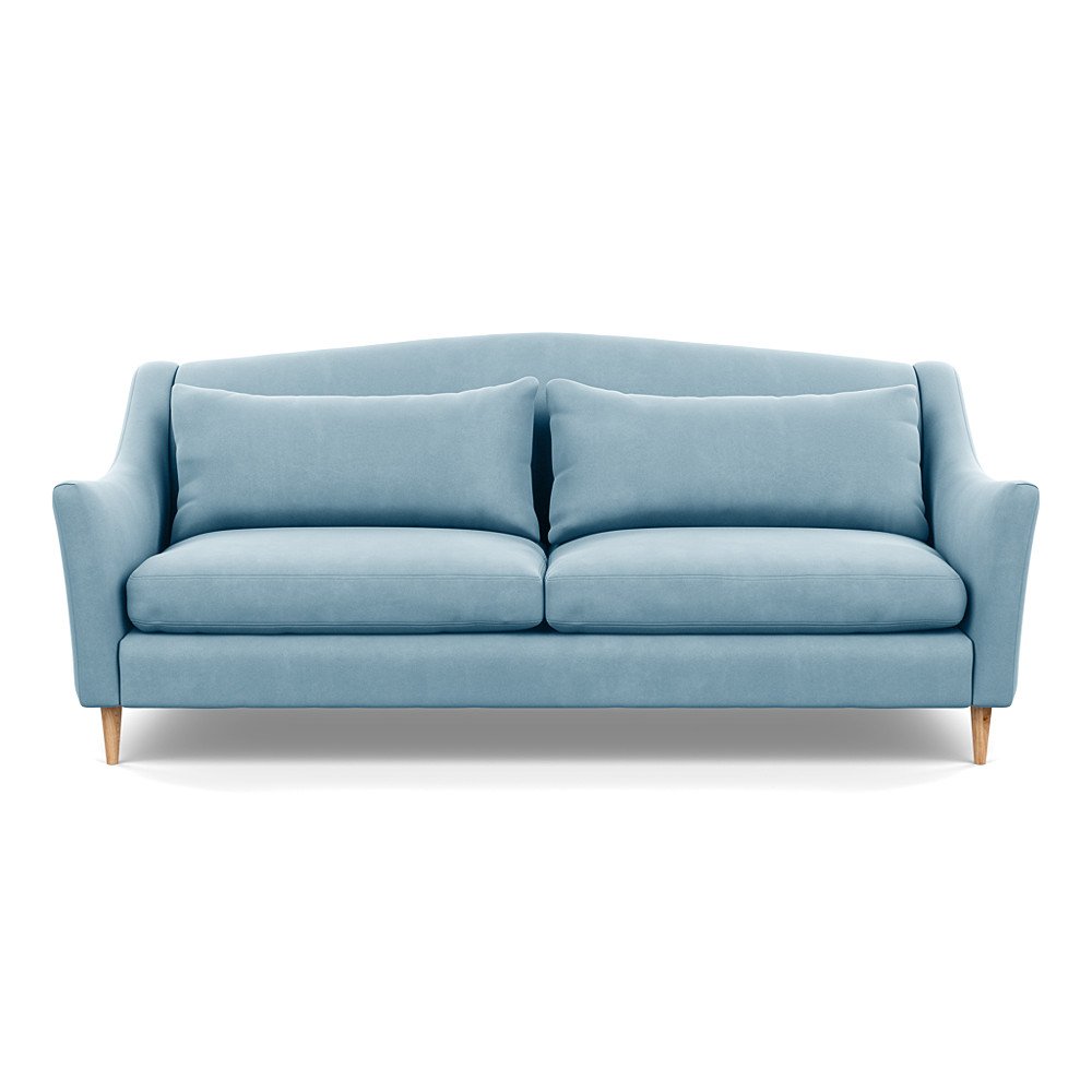 Heal's Somerset 4 Seater Sofa Varese Velvet Sky Natural